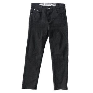 G Star Raw Boys Black Jeans Slim Straight Minimal Mid Rise Dark Denim Trousers